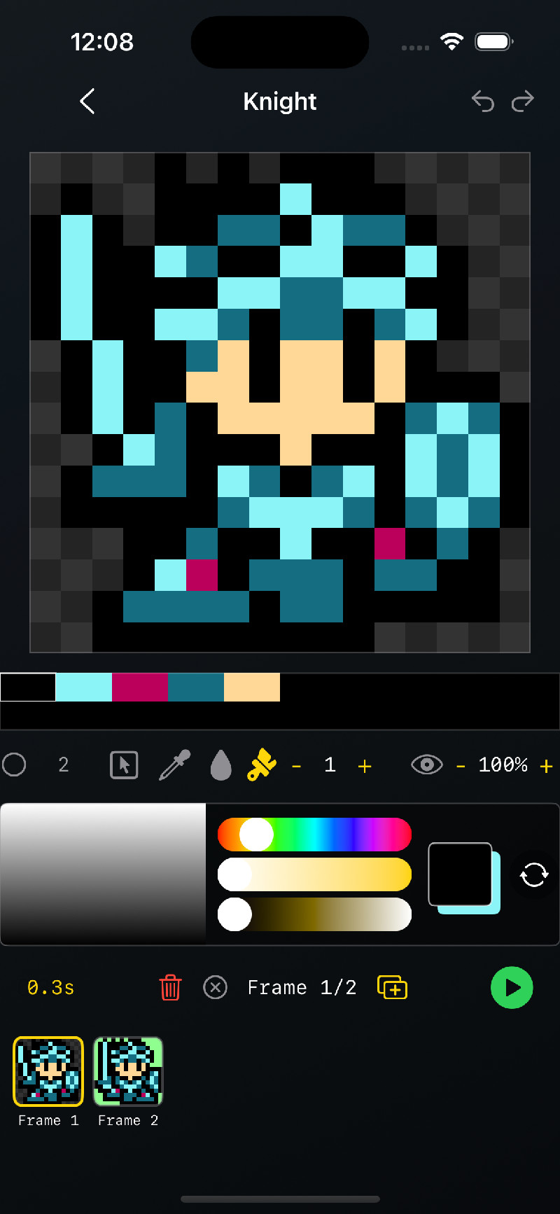 GIF64 editor preview